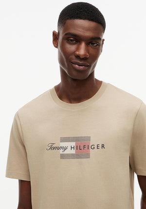 Tommy Hilfiger Flag Graphic T-Shirt, Beige