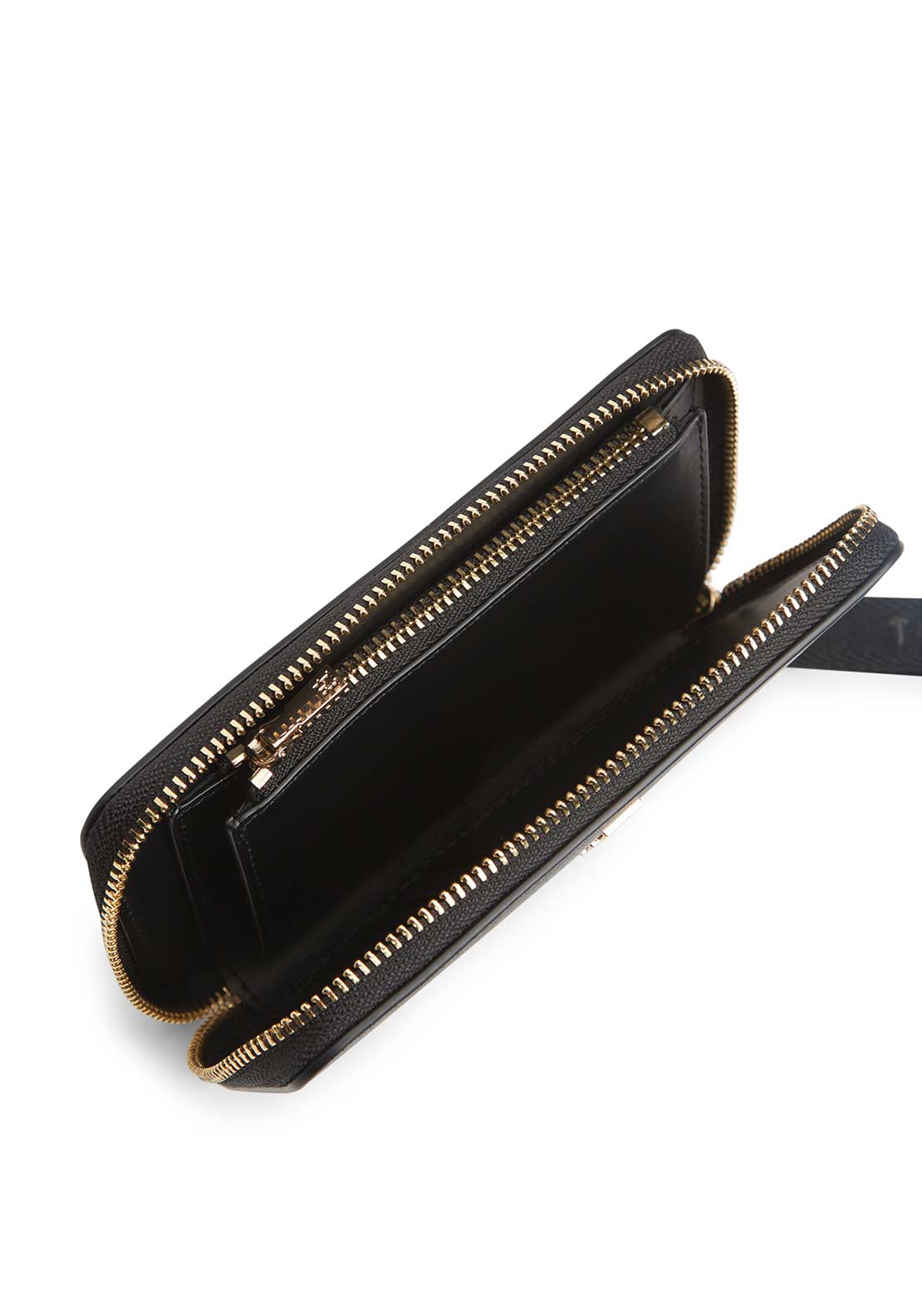 Tommy Hilfiger Logo Detail Zip Around Compact Wallet, Black