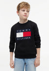 Tommy Hilfiger Boy Heritage Long Sleeve Sweater, Black