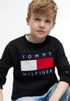 Tommy Hilfiger Boy Heritage Long Sleeve Sweater, Black