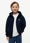Tommy Hilfiger Boys Tonal Flag Hooded Jacket, Navy