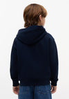 Tommy Hilfiger Boys Tonal Flag Hooded Jacket, Navy