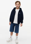 Tommy Hilfiger Boys Tonal Flag Hooded Jacket, Navy