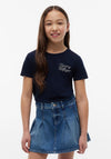 Tommy Hilfiger Girl Rope Short Sleeve Tee, Navy