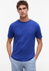 Tommy Hilfiger Crew Neck Embroidered Flag T-Shirt, Pigment Blue