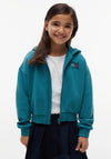 Tommy Hilfiger Girl Long Sleeve Full Zip Hoodie, Green