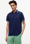 Tommy Hilfiger Contrast Collar Polo Shirt, Carbon Navy