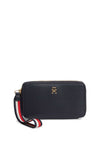 Tommy Hilfiger Logo Detail Zip Around Compact Wallet, Navy