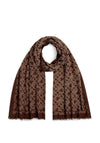 Tommy Hilfiger Monogram Logo Detail Scarf, Brown