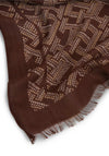 Tommy Hilfiger Monogram Logo Detail Scarf, Brown