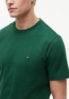 Tommy Hilfiger Crew Neck Embroidered Flag T-Shirt, Street Green