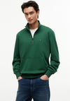 Tommy Hilfiger Essential Quarter Zip Sweatshirt, Street Green