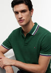 Tommy Hilfiger Contrast Collar Polo Shirt, Street Green