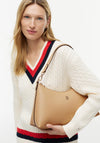 Tommy Hilfiger Icon Pebble Grain Shoulder Bag, Sand Beige