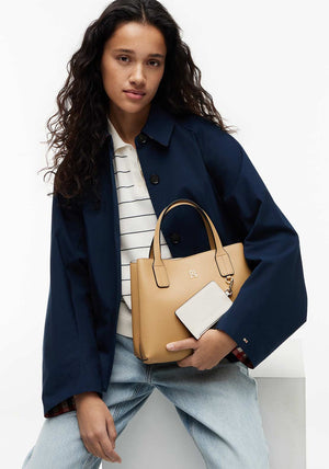Tommy Hilfiger Icon Medium Satchel Bag, Beige
