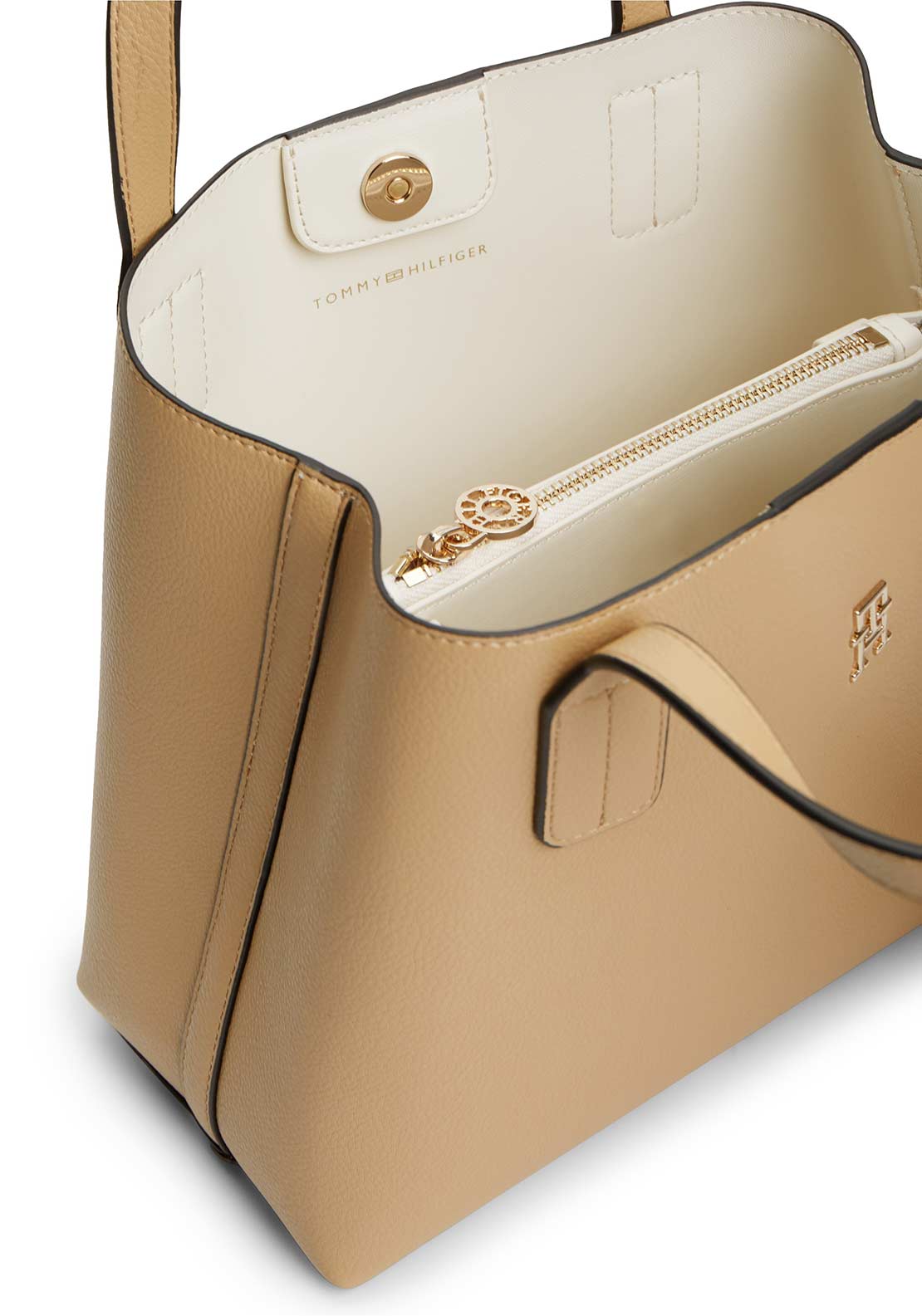 Tommy Hilfiger Icon Medium Satchel Bag, Beige