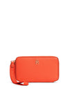 Tommy Hilfiger Logo Detail Zip Around Compact Wallet, Orange