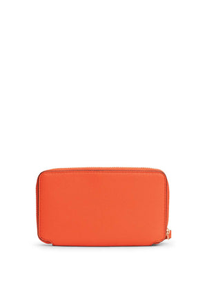 Tommy Hilfiger Logo Detail Zip Around Compact Wallet, Orange