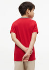 Tommy Hilfiger Boy Tape Detail Short Sleeve Tee, Red