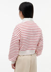 Tommy Hilfiger Girl Stripe Crew Neck Sweater, Pink