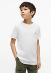 Tommy Hilfiger Boy Tape Detail Short Sleeve Tee, White