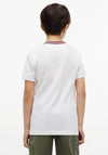 Tommy Hilfiger Boy Tape Detail Short Sleeve Tee, White