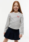 Tommy Hilfiger Girl Stripe Long Sleeve Top, White
