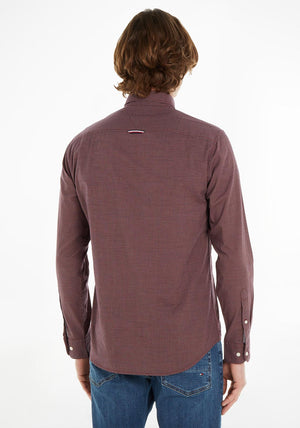 Tommy Hilfiger Houndstooth Print Shirt, Royal Berry