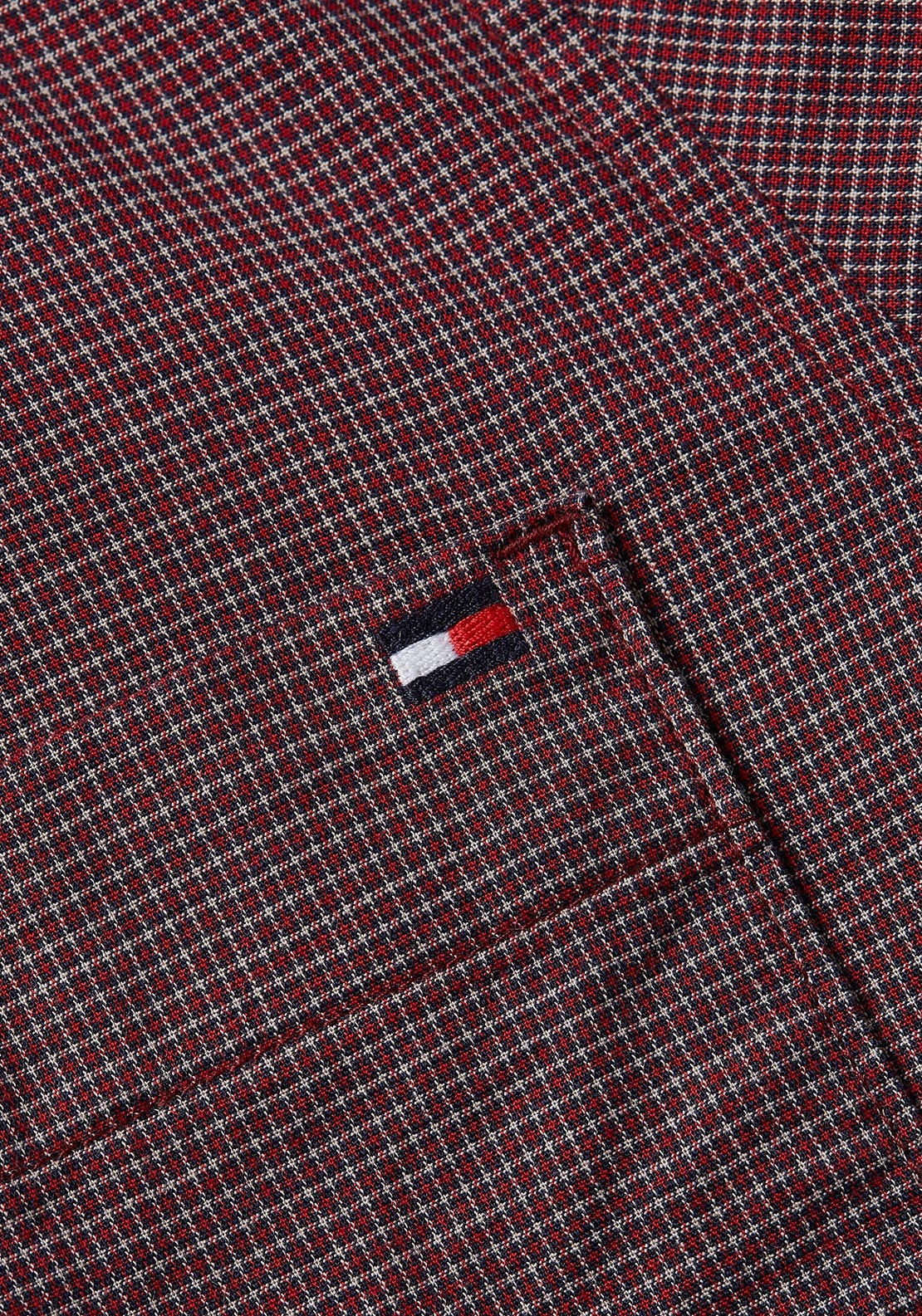 Tommy Hilfiger Houndstooth Print Shirt, Royal Berry