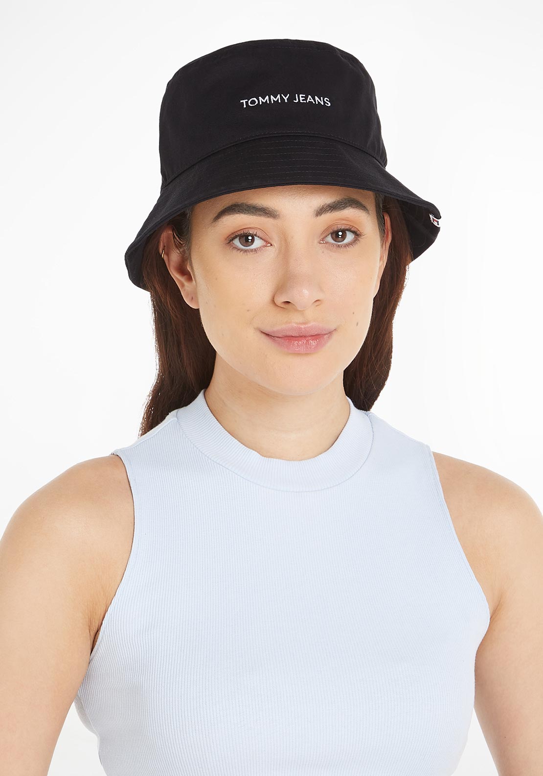 Tommy Jeans Linear Logo Bucket Hat, Black