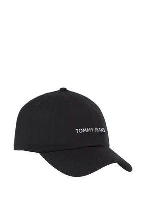 Tommy Jeans Essential Logo Baseball Cap, Black