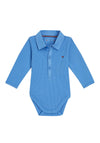 Tommy Hilfiger Baby Boy Rib Collar Body, Blue