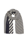 Tommy Hilfiger Essential Jagged Stripe Logo Scarf, Navy