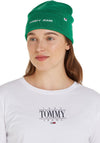 Tommy Jeans Linear Logo Beanie, Green