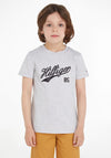 Tommy Hilfiger Boy Script Short Sleeve Tee, Grey
