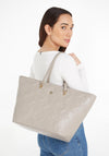 Tommy Hilfiger Refined Monogram Large Tote Bag, Smooth Taupe
