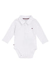 Tommy Hilfiger Baby Boy Rib Collar Body, White
