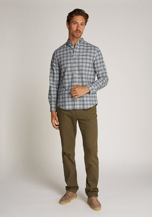 Tommy Hilfiger Lumber Plaid Oxford Shirt, Ecru & Blue Multi