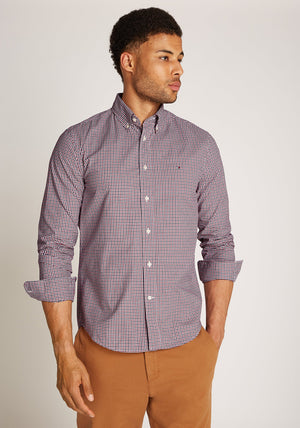 Tommy Hilfiger Flex Gingham Check Shirt, Regatta Red Multi