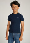 Tommy Hilfiger Boy Logo Short Sleeve Tee, Navy