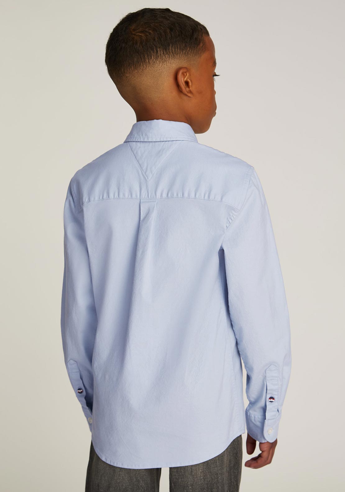 Tommy Hilfiger Boy Long Sleeve Essential Oxford Shirt, Blue