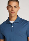 Tommy Hilfiger Essential Flag Embroidery Polo Shirt, Aegean Sea
