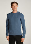 Tommy Hilfiger Herringbone Knit Crew Neck Sweater, Blue