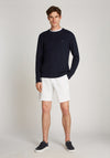 Tommy Hilfiger Herringbone Knit Crew Neck Sweater, Navy