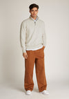 Tommy Hilfiger Essential Quarter Zip Sweatshirt, Heathered Oatmilk