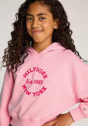 Tommy Hilfiger Girl New York Long Sleeve Hoodie, Pink