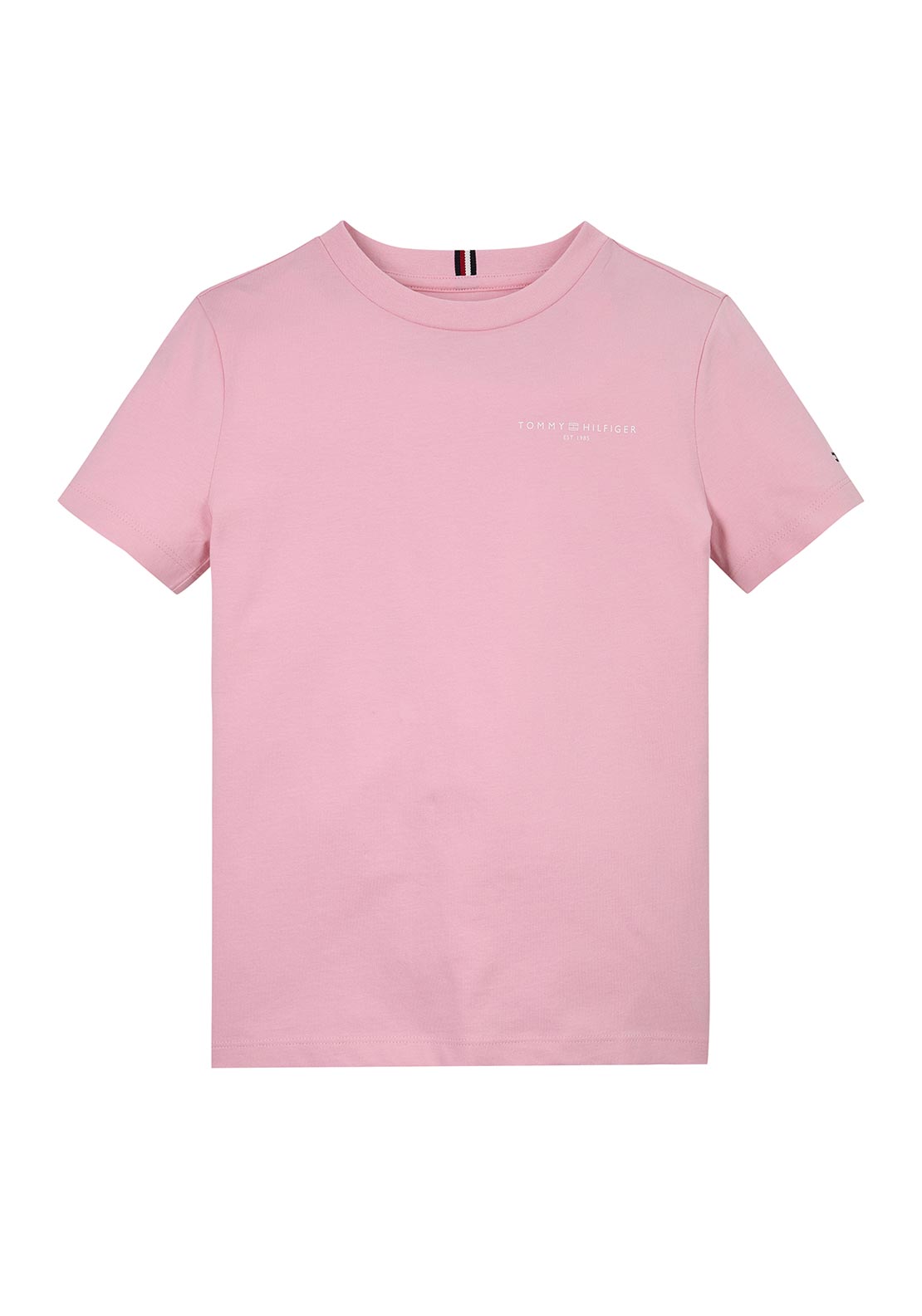 Tommy Hilfiger Boy Short Sleeve Logo Tee, Pink