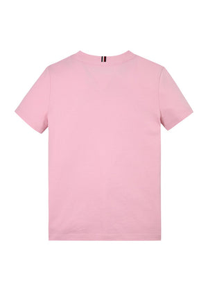 Tommy Hilfiger Boy Short Sleeve Logo Tee, Pink