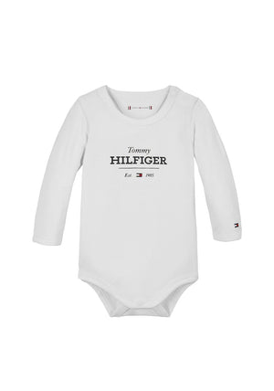 Tommy Hilfiger Baby Boy Long Sleeve Bodysuit, White