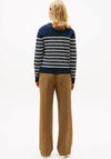 Tommy Hilfiger Womens Striped Fine Knit Cardigan, Navy
